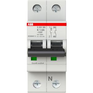 Leitungsschutzschalter - LS-Schalter 1P+N Charakteristik K Bemessungsstrom 1,6A 6kA - 2CDS251103R0257