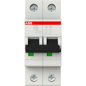 Leitungsschutzschalter - LS-Schalter 2P Charakteristik D Bemessungsstrom 20A 6kA - 2CDS252001R0201