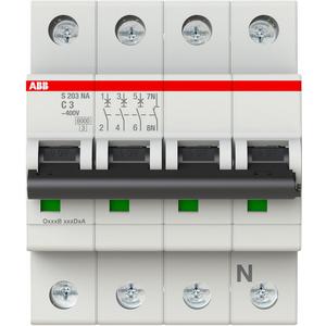 Leitungsschutzschalter - LS-Schalter 3P+N Charakteristik C Bemessungsstrom 3A 6kA - 2CDS253103R0034