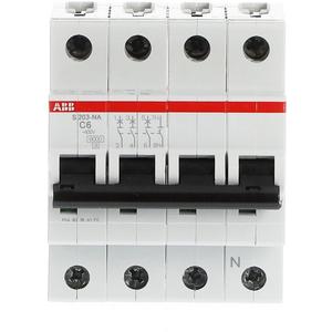 Leitungsschutzschalter - LS-Schalter 3P+N Charakteristik C Bemessungsstrom 6A 6kA - 2CDS253103R0064