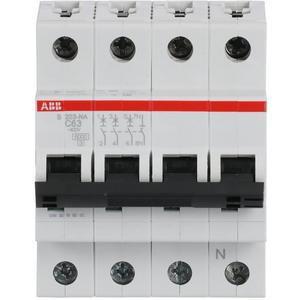 Leitungsschutzschalter - LS-Schalter 3P+N Charakteristik C Bemessungsstrom 63A 6kA - 2CDS253103R0634