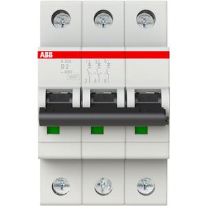 Leitungsschutzschalter - LS-Schalter 3P Charakteristik D Bemessungsstrom 2A 6kA - 2CDS253001R0021