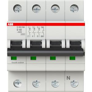 Leitungsschutzschalter - LS-Schalter 3P+N Charakteristik D Bemessungsstrom 40A 6kA - 2CDS253103R0401