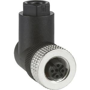 Rundsteckverbinder (Industriesteckverbinder) - Buchse M12 4-polig abgewinkelt Kabelverschraubung Pg 7 - XZCC12FCM40B
