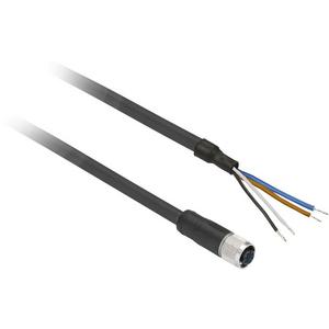 Konfektioniertes Sensor-Aktor-Kabel - XZ-Vorverdrahtete Buchsen gerade M12 4-polig PUR 10m Kabel - XZCP1141L10