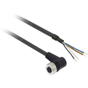 Konfektioniertes Sensor-Aktor-Kabel - XZ-Vorverdrahtete Buchsen abgewinkelt M12 4-polig PUR 5m Kabel - XZCP1241L5