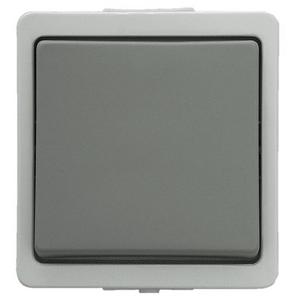 Installationsschalter - Feuchtraum Kreuzschalter grau AP - 93657