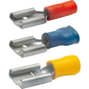 Rund-/Flachsteckverbindung - Flachsteckhülse DIN 46245 Teil 3 Isolierhülse PVC rot - 720