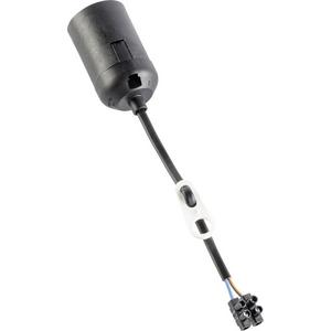 Lampenfassung - Baustellenfassung E27 schwarz mit 200 mm Anschlusskabel und Schraublusterklemme - 212200L