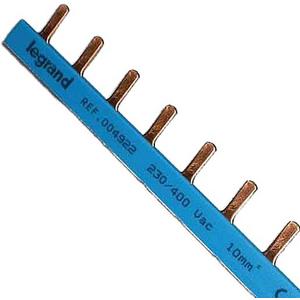 Phasenschiene - Stiftkammschiene N 1-polig blau 1 m 10 mm² - 004922