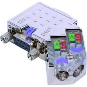 Rechtecksteckverbinder (Industriesteckverbinder) - PB_DP-Stecker_45  12MBitPG-Bu Diagn.LEDsschaltb.Abschlußwid - 972-0DP20