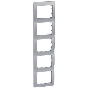 Abdeckrahmen - Rahmen 5-fach senkrecht Galea soft aluminium - 771309