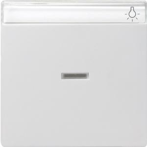 Abdeckung für Schalter, Taster, Dimmer, Jalousie - Wippe Kontroll beschriftbar System 55 reinweiß - 067003