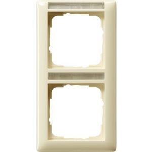 Abdeckrahmen - 2-fach Abdeckrahmen beschriftbar senkrecht für Standard 55 cremeweiß - 110201