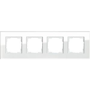 Abdeckrahmen - 4-fach Abdeckrahmen für Esprit Glas weiß - 021412