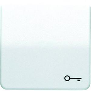 Abdeckung für Schalter, Taster, Dimmer, Jalousie - Wippe Symbol Tür für Taster weiß glänzend - CD590TWW