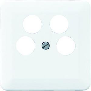 Kommunikationstechnik - Abdeckung Schraubbefestigung bruchsicher für 4-Loch SAT-TV-Steckdose - CD561-4SAT2WW