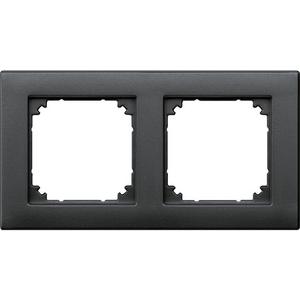 Abdeckrahmen - Abdeckrahmen 2-fach bündiger Einbau anthrazit matt - 488214