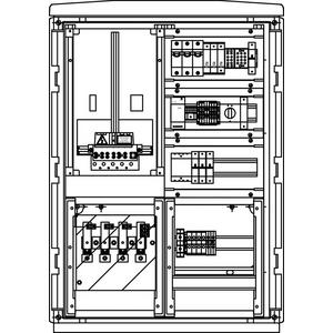 Zähler-Komplettschrank - Zählerverteiler Freiluft Strom FZNV F/1 K NV2 SBGA 1x16A Netz NÖ - FZ2172.16.1