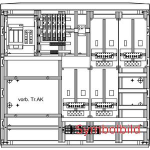 Zähler-Komplettschrank - Kabel-Hausanschluss-Zählerverteiler KHZS 4/Tr.AK-4SRN35 ÜA(3)B/C NV RK W. Netze - FZKS0452NV.35