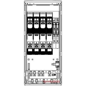 Kabelverteilerschrank - Energie - Hauptverteilung HVF44.6DV.300.G grau RAL 7032 IP44 - HVF44.6DV.300.G