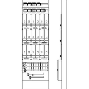 Zähler-Komplettschrank - Zählermaskenverteiler ZGS-9Z-C-VuNH-ZS16-NZD02-2NZR Netz B - ZGSB9C2O.NZ