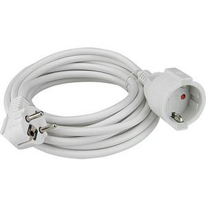 Netzanschlussleitung - Verlängerungskabel 3G1,5 5 m reinweiß 312/642 - GBK2605