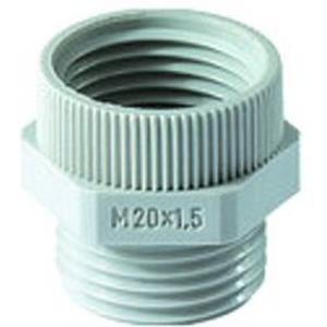 Erweiterungs-/Reduzierring - Übergangsstück PG11M20 PA PG 11 auf M20x1,5 Polyamid hellgrau - PG11M20PA