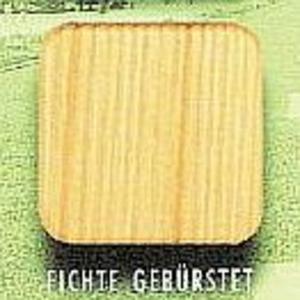 Abdeckung für Schalter, Taster, Dimmer, Jalousie - Wippe Holz für Aus- Wechsel- Kreuzschalter Fichte gebürstet - 102506FG