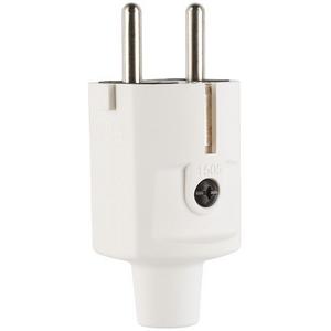 SCHUKO-Stecker - Compact Stecker SCHUKO TPE weiß IP20 Typ 1505 - 100000047