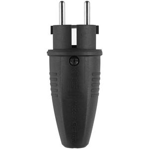SCHUKO-Stecker - Original Stecker SCHUKO Gummi (TPE) schwarz IP44 Typ 1506 - 100000039