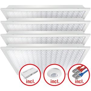 Einbau- und Einlegeleuchten - LED-Leuchtenset mit prismatischer (CRYSTAL) Abdeckung (Diffusor) - EQ10132490