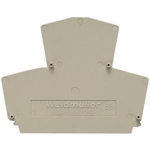 Abschluss- und Zwischenplatte für Reihenklemme - Abschlussplatte für Direktmontage SAK-Reihe 1.5 mm dunkelbeige - 1783550000