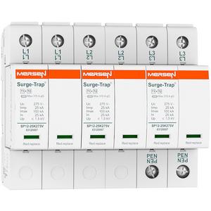 Überspannungsableiter für Energietechnik/Stromversorgung - Überspannungsableiter Typ 1+2 25kA Uc275V 3+0 TNC 3-polig 6TE steckbar - 83120158
