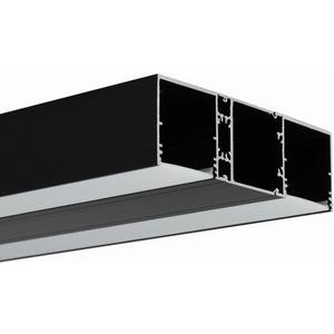 U-Profil, Aluminium - Trafoprofil Vareo Twin 2m schwarz - VARTWIN-2SCH
