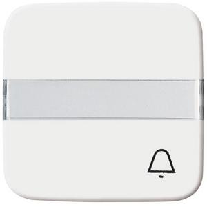 Abdeckung für Schalter, Taster, Dimmer, Jalousie - Wippe mit Aufdruck Klingel und Beschriftungsfeld alpinweiß - Reflex SI - 2CKA001731A0538