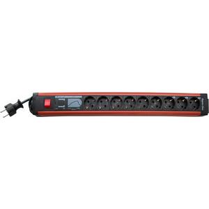 Steckdosenleiste - Tischverteiler Supraline 9-fach mit Schalter ÜSS Netzfilter 3,7m - 0014963613(00149661)