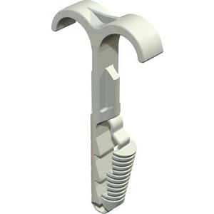 Befestigungsschelle - Steckschelle zweifach 4-12mm PA lichtgrau RAL 7035 - 2197855