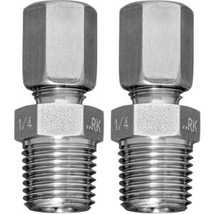 Drucktransmitter - Einschraubverschraubung 6 mm auf G 1/4 Zoll - Edelstahl (2 Stk.) - A-22WP-A06