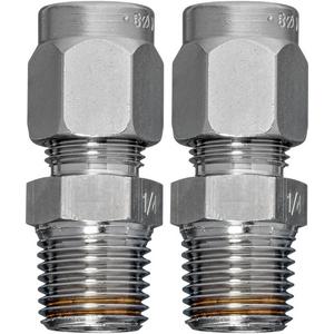 Drucktransmitter - Einschraubverschraubung 8 mm auf G 1/4 Zoll - Messing (2 Stk.) - A-22WP-A08