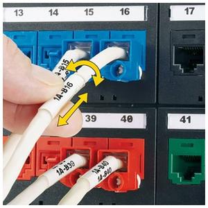 Kabelmarkierungssystem - Turn-Tell-Laser-/Tintenstrahletikett 12,7 x 19,1 mm weiß - R050X075X1J