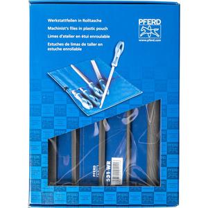 Feilen-/Raspelset - Werkstattfeilen-Set WRU 5-tlg. Rolltasche 200mm Hieb 1 f.grobe Zerspan.Schruppen - 11801531