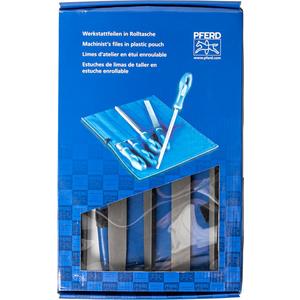 Feilen-/Raspelset - Werkstattfeilen-Set WRU 5-tlg. in Rolltasche 250mm Hieb 3 Feinbearb.,Schlichten - 11801543