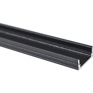 Profil für Lichtbänder - BLine P-S-ON01 LED-Aufbauprofil Alu schwarz 12W/m B17 x H6,8 x L2000 mm - 171748