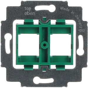 Kommunikationstechnik - Tragring mit Sockel Modular-Jack-Einsatz gerade Ausführung 2-fach grün - 2CKA001753A8048