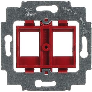 Kommunikationstechnik - Tragring mit Sockel Modular-Jack-Einsatz gerade Ausführung 2-fach rot - 2CKA001753A8055