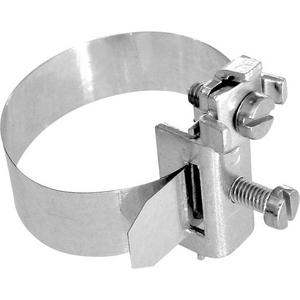 Erdungsrohrschelle - Erdungsbandschelle 37/0 Messing vernickelt 1/8-3/8" - K37/0