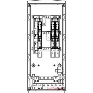 Anschlussschrank - FHSK Cu 2x160L ÜA(3+1)B/C 440/1080 - FHK42002.31BC