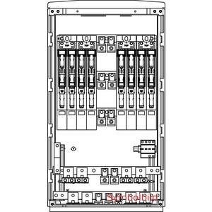 Kabelverteilerschrank - EHV F4 1080 Cu/DV240 6x160L/PR ABD/G - HVF43.DV.006.G