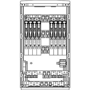 Kabelverteilerschrank - EHV F4 1080 Cu/DV240 7x160L/PR ÜA(4+0)B/C ABD/G - HVF43.DV.007E.G